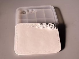 Molde silicona bandeja rectangular flores en relieve